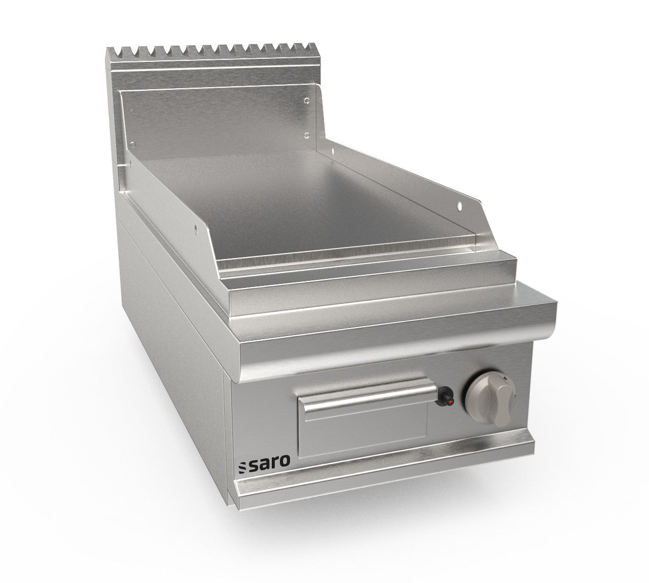 Plancha à Gaz - Table - Plaque Lisse - AISI430 15mm - 400x900 mm - 6.9 kW - LQ/FTG2BBL inox Saro - Plancha gaz professionnel CHR - matériel cuisine pro - Cuistéo