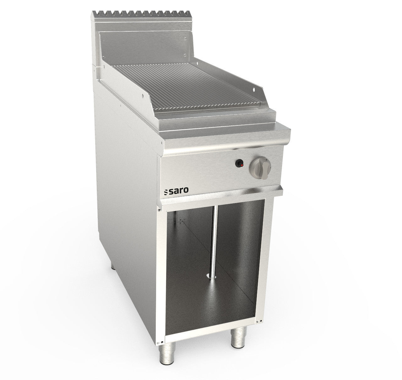 Plaque cuisson gaz - Inox - Rainurée - 15mm - 6.9kW Saro - Matériel cuisson professionnel CHR - matériel cuisine pro - Cuistéo