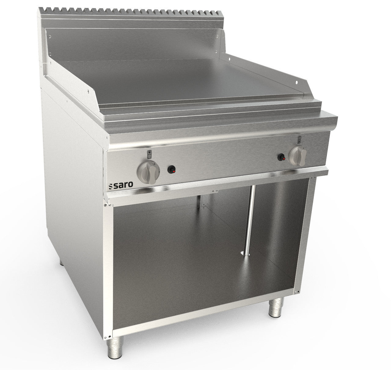 Plaque grill gaz - Inox - Lisse - 15mm - 13.8kW Saro - Matériel cuisson professionnel CHR - matériel cuisine pro - Cuistéo