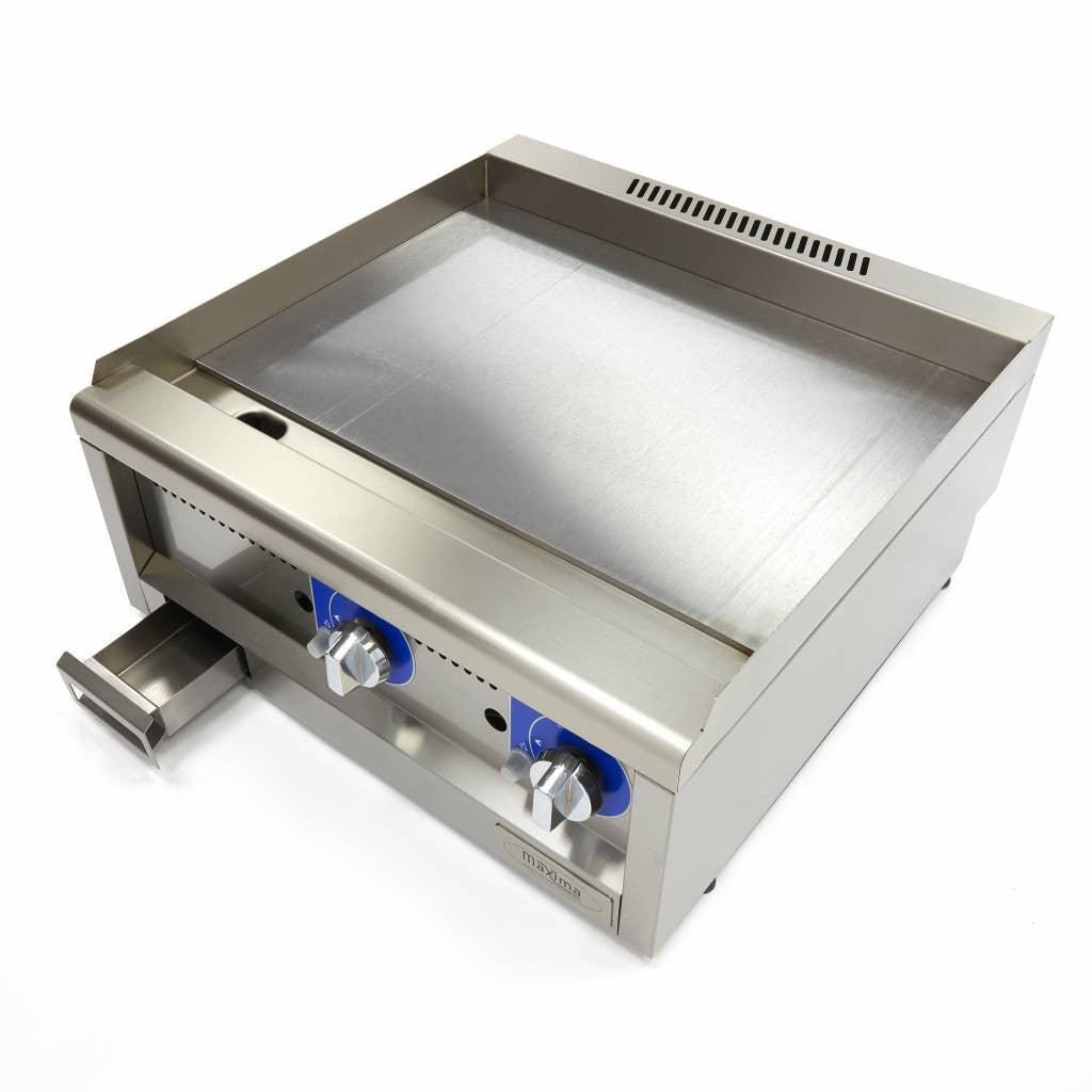 Plancha professionnelle - Lisse - Double unité - 60cm de profondeur - Gaz 1 L 5.0 kW Maxima - vue 3 - Plancha gaz pro CHR - Cuistéo