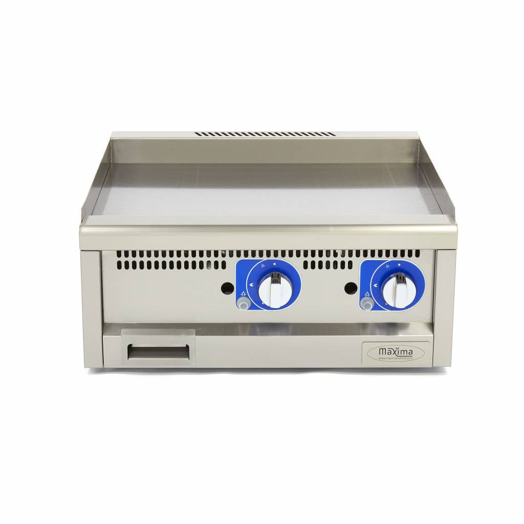 Plancha professionnelle - Lisse - Double unité - 60cm de profondeur - Gaz 1 L 5.0 kW Maxima - vue 5 - Plancha gaz pro CHR - Cuistéo