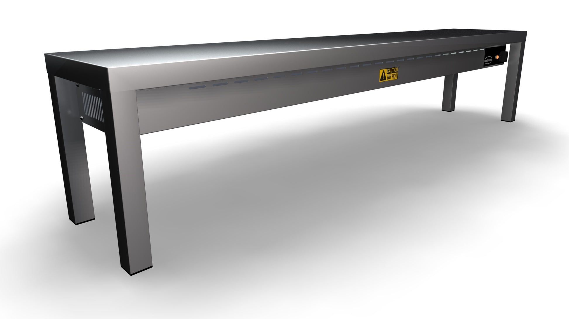 Étagère chauffante céramique 1600X300X350 inox 250 W Combisteel - vue 4 - Rampe Chauffante pro CHR - Cuistéo