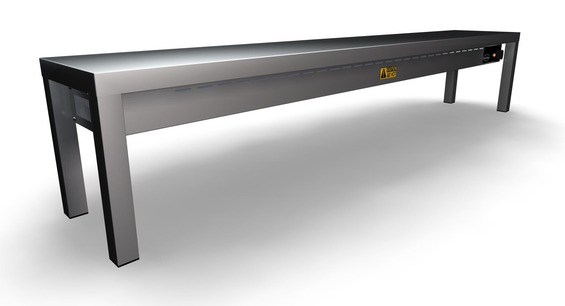 Etagère chauffante céramique 1800X300X350 250 W Combisteel - vue 4 - Rampe Chauffante pro CHR - Cuistéo