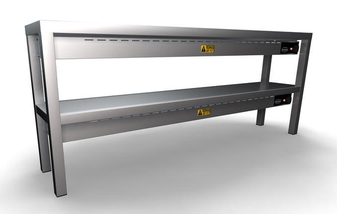 Etagère chauff. céramique 2 niv. 1600 1600x300x650 mm 250 W Combisteel - vue 4 - Rampe Chauffante pro CHR - Cuistéo
