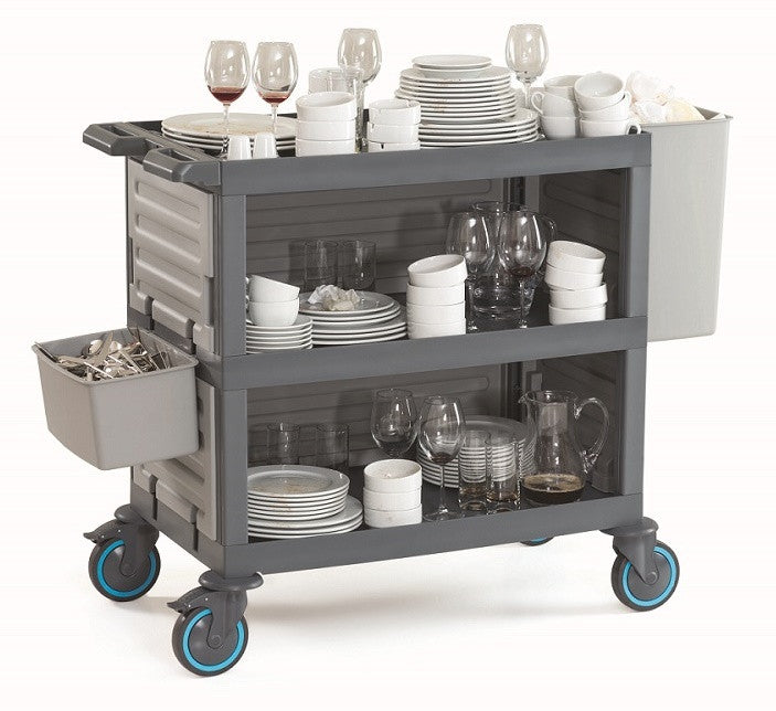 Chariot de débarrassage vaisselle inox 1400x530x990 mm 30 L Combisteel - vue 7 - Chariot de nettoyage pro CHR - Cuistéo