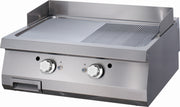 Plaque de cuisson - Demi-rainurée - Double unité - Gaz 1.5 L 2 kW Maxima - Plancha gaz professionnel CHR - matériel cuisine pro - Cuistéo