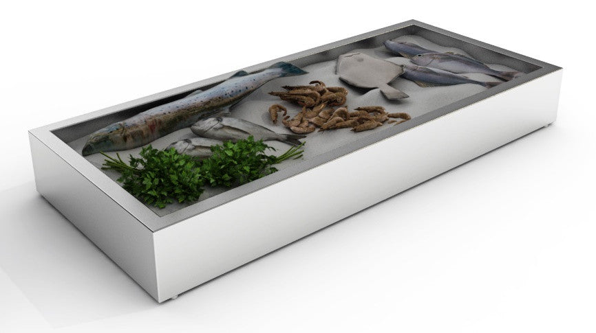 Bac à glace pilée en construction 4/1 GN 1362x590x170 mm Combisteel - vue 4 - Table inox avec étagère pro CHR - Cuistéo