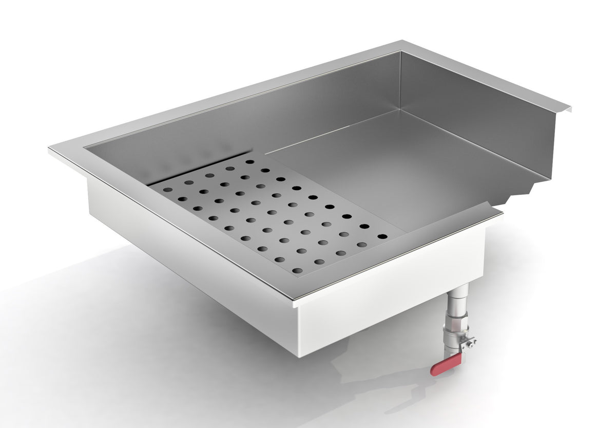 Bac à glace pilée intégré 3/1 GN 1042x590x170 mm Combisteel - vue 6 - Table inox avec étagère pro CHR - Cuistéo