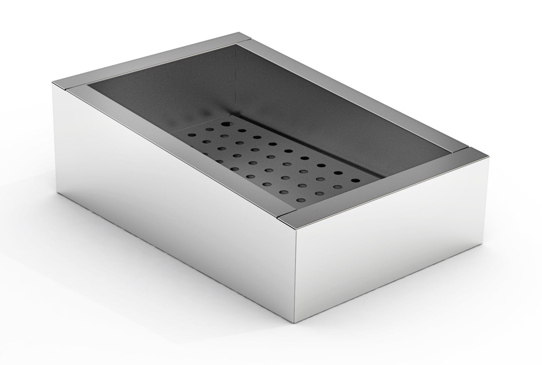 Bac à glace pilée incliné 1/1GN 402x590x160 mm Combisteel - vue 4 - Table inox avec étagère pro CHR - Cuistéo