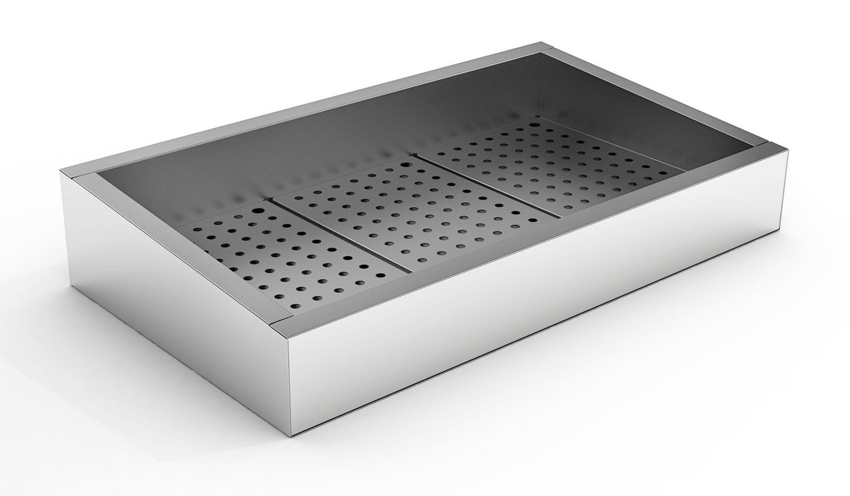Bac à glace pilée incliné 3/1GN 1042x590x160 mm Combisteel - vue 4 - Table inox avec étagère pro CHR - Cuistéo
