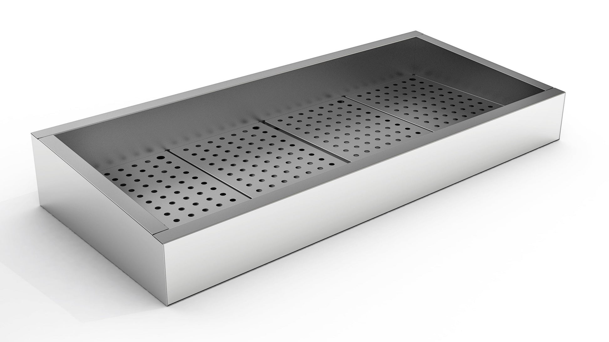 Bac à glace pilée incliné 4/1 GN 1362x590x160 mm Combisteel - vue 4 - Table inox avec étagère pro CHR - Cuistéo