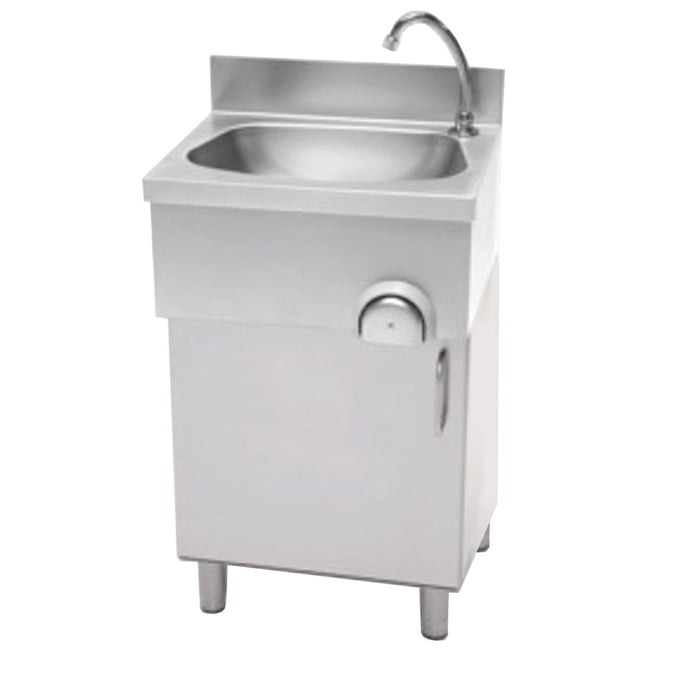 Lave mains à poussoir inox 500x400x850 mm Combisteel - vue 2 - Lave-vaisselle pro CHR - Cuistéo