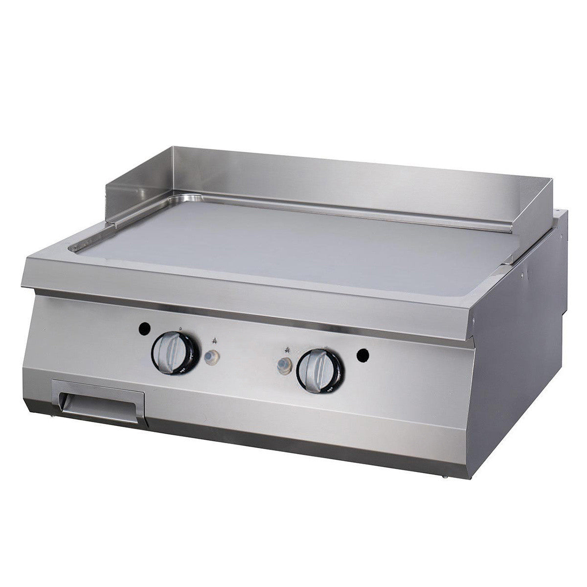 Plaque de cuisson Chrome lisse - Double unité - Profondeur de 90 cm - Gaz 1.5 L 18.0 kW Maxima - Plancha gaz professionnel CHR - matériel cuisine pro - Cuistéo