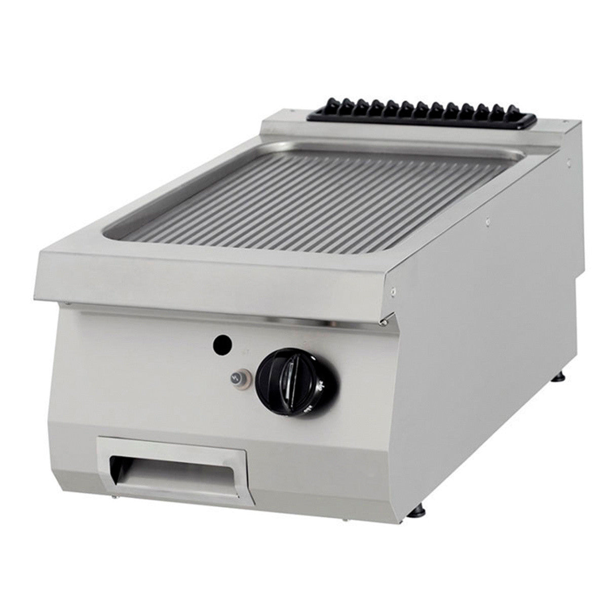 Plaque de cuisson Rainurée - Unité individuelle - 90cm de profondeur - Gaz 1.5 L 9.0 kW Maxima - Plancha gaz professionnel CHR - matériel cuisine pro - Cuistéo