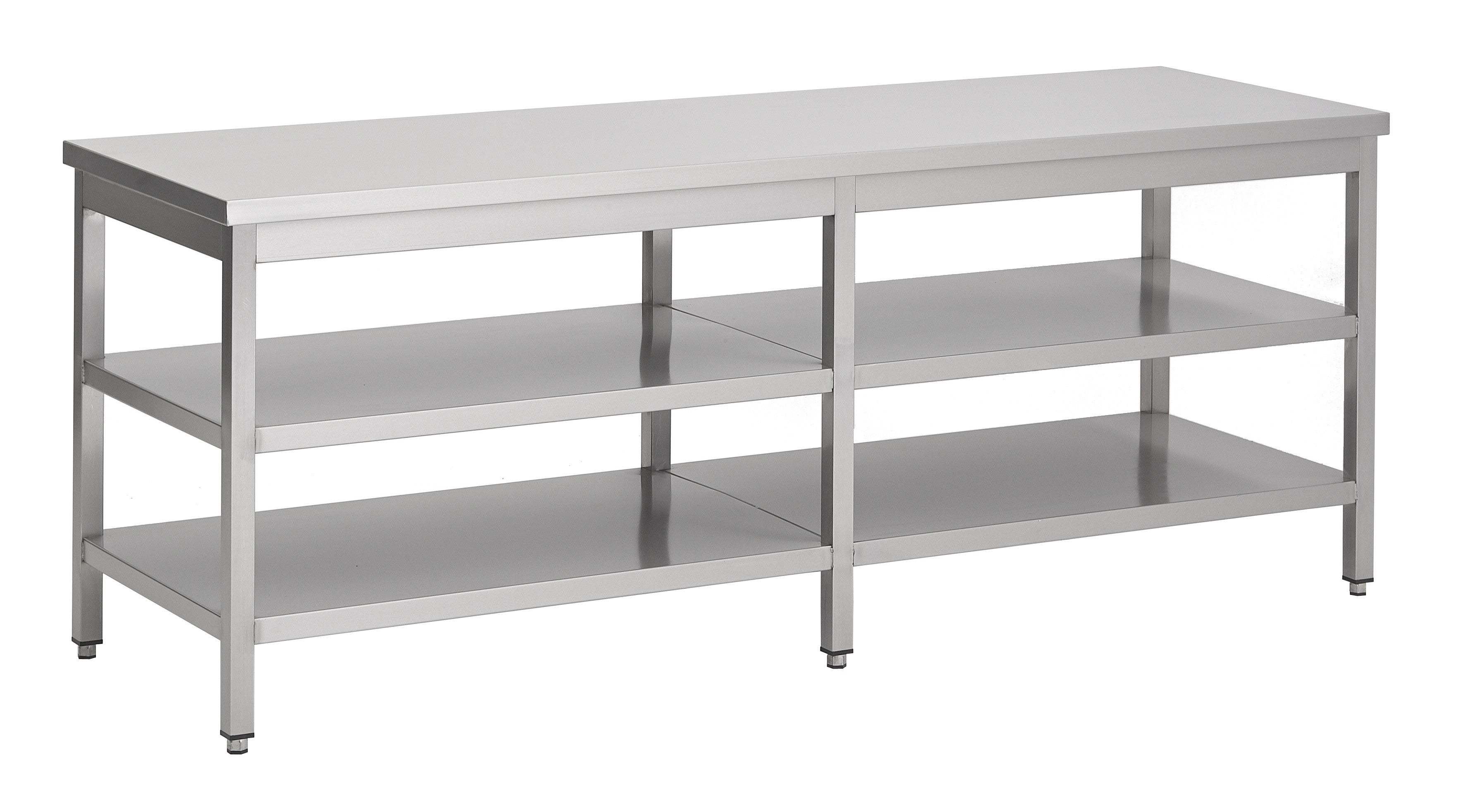 Table de travail inox 3 étages 2300mm Combisteel - vue 3 - Table inox avec étagère pro CHR - Cuistéo
