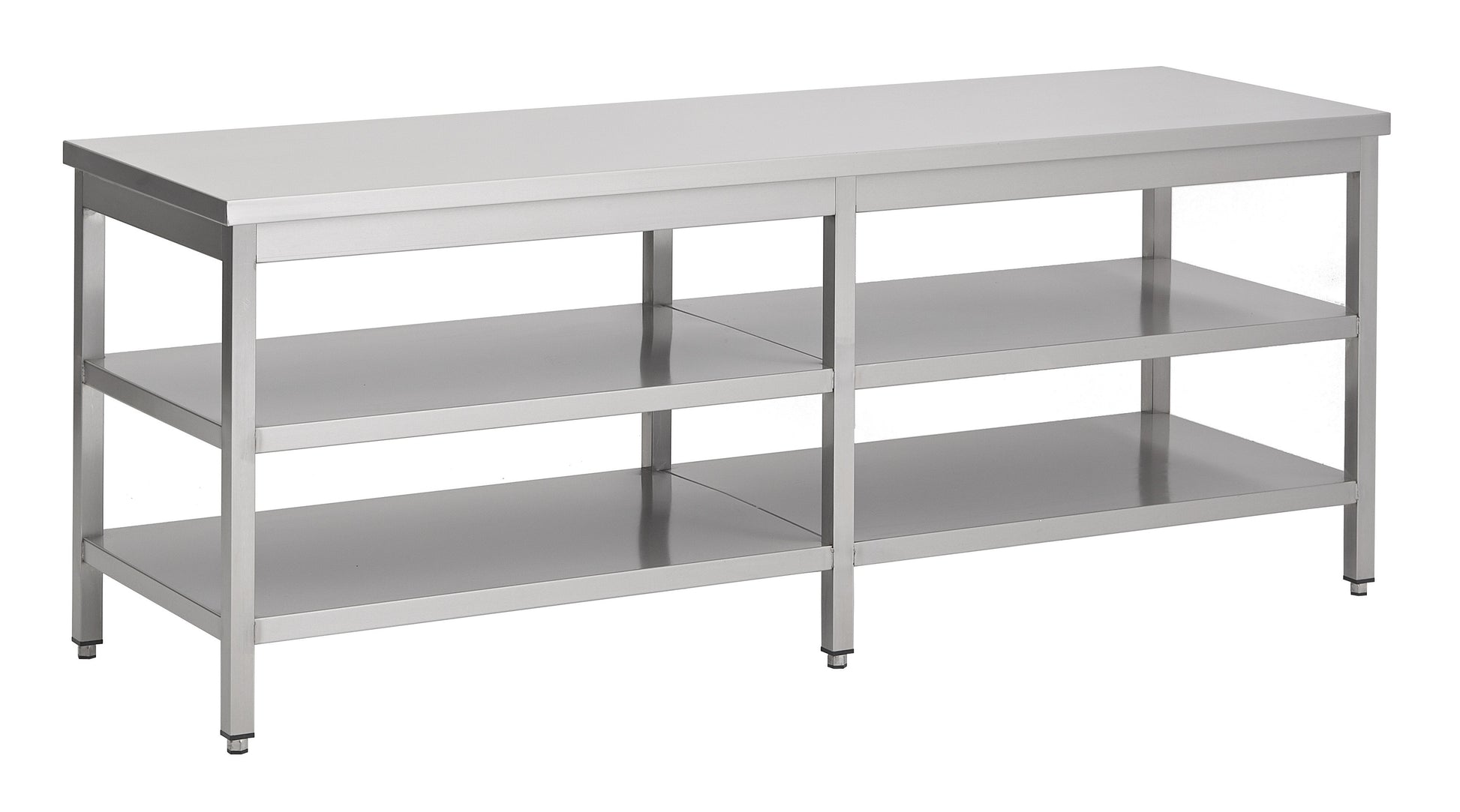 Table de travail inox 3 étages 2800mm Combisteel - vue 3 - Table inox avec étagère pro CHR - Cuistéo