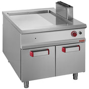 Plaque de cuisson 2/3 lisse et 1/3 rainurée gaz - Diamond