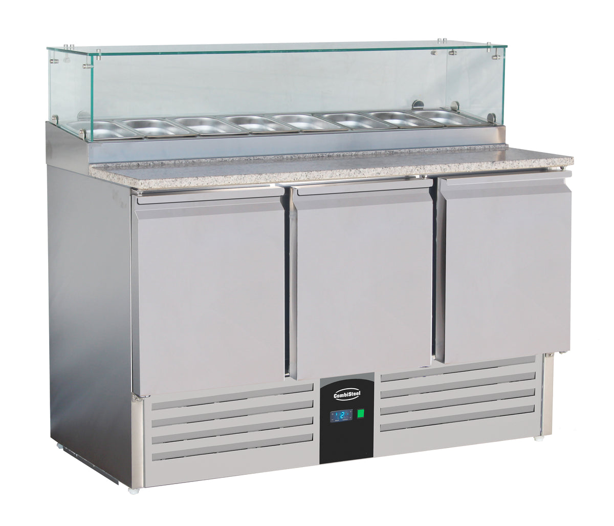 Table réfrigérée préparation pizza 3 portes inox 1368x700x1180 mm 444 L 0.34 kW Combisteel - vue 7 - Table réfrigérée pizza pro CHR - Cuistéo