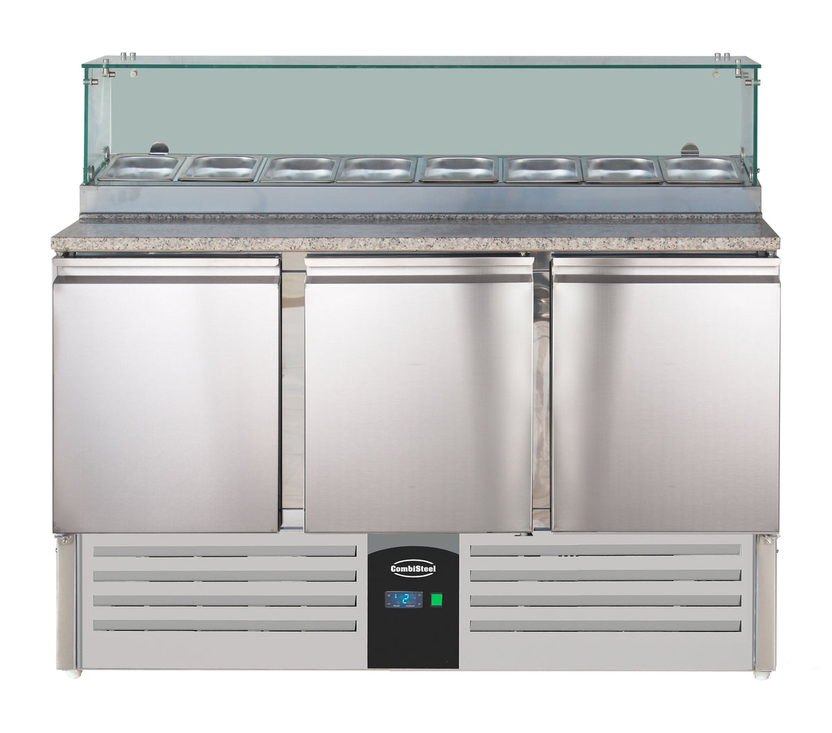 Table réfrigérée préparation pizza 3 portes inox 1368x700x1180 mm 444 L 0.34 kW Combisteel - vue 8 - Table réfrigérée pizza pro CHR - Cuistéo