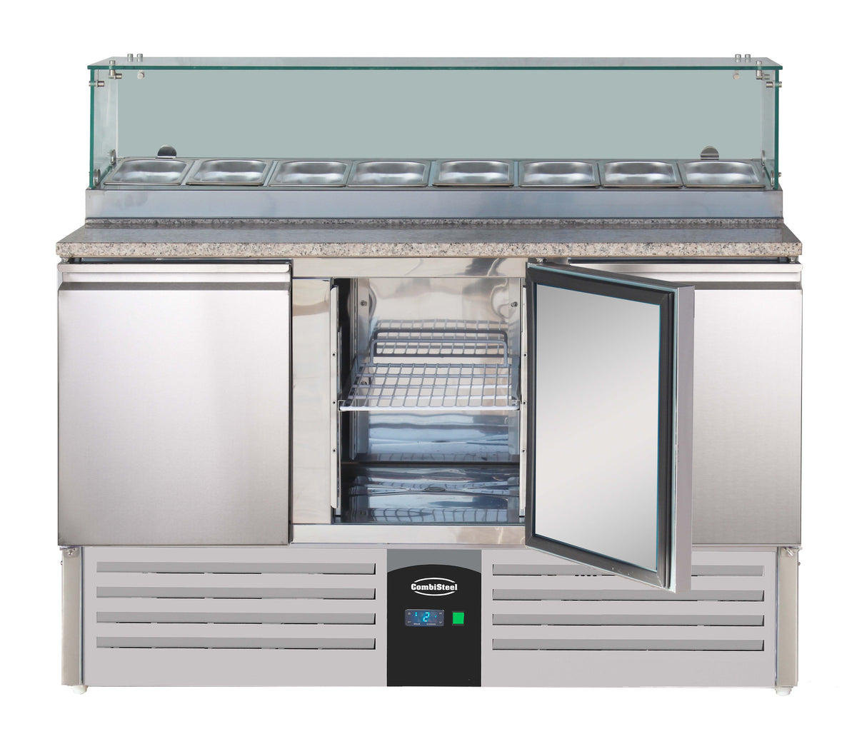 Table réfrigérée préparation pizza 3 portes inox 1368x700x1180 mm 444 L 0.34 kW Combisteel - vue 9 - Table réfrigérée pizza pro CHR - Cuistéo