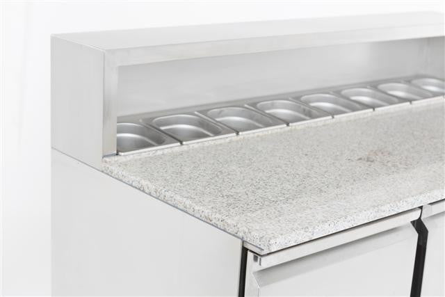 Table de préparation pour pizza 3 portes - Réfrigérée - Acier inox - Compact Line 1368x700x1090 mm 402 L 0.34 kW Combisteel - vue 7 - Table réfrigérée pizza pro CHR - Cuistéo
