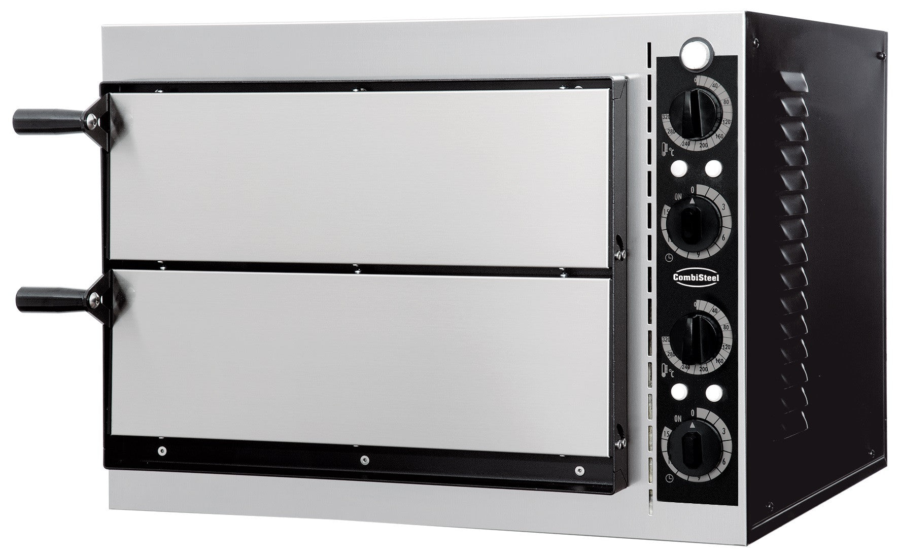 Four à pizza 2 x 1 Ø 32cm 2.4 kW Combisteel - vue 2 - Four à pizza électrique double pro CHR - Cuistéo