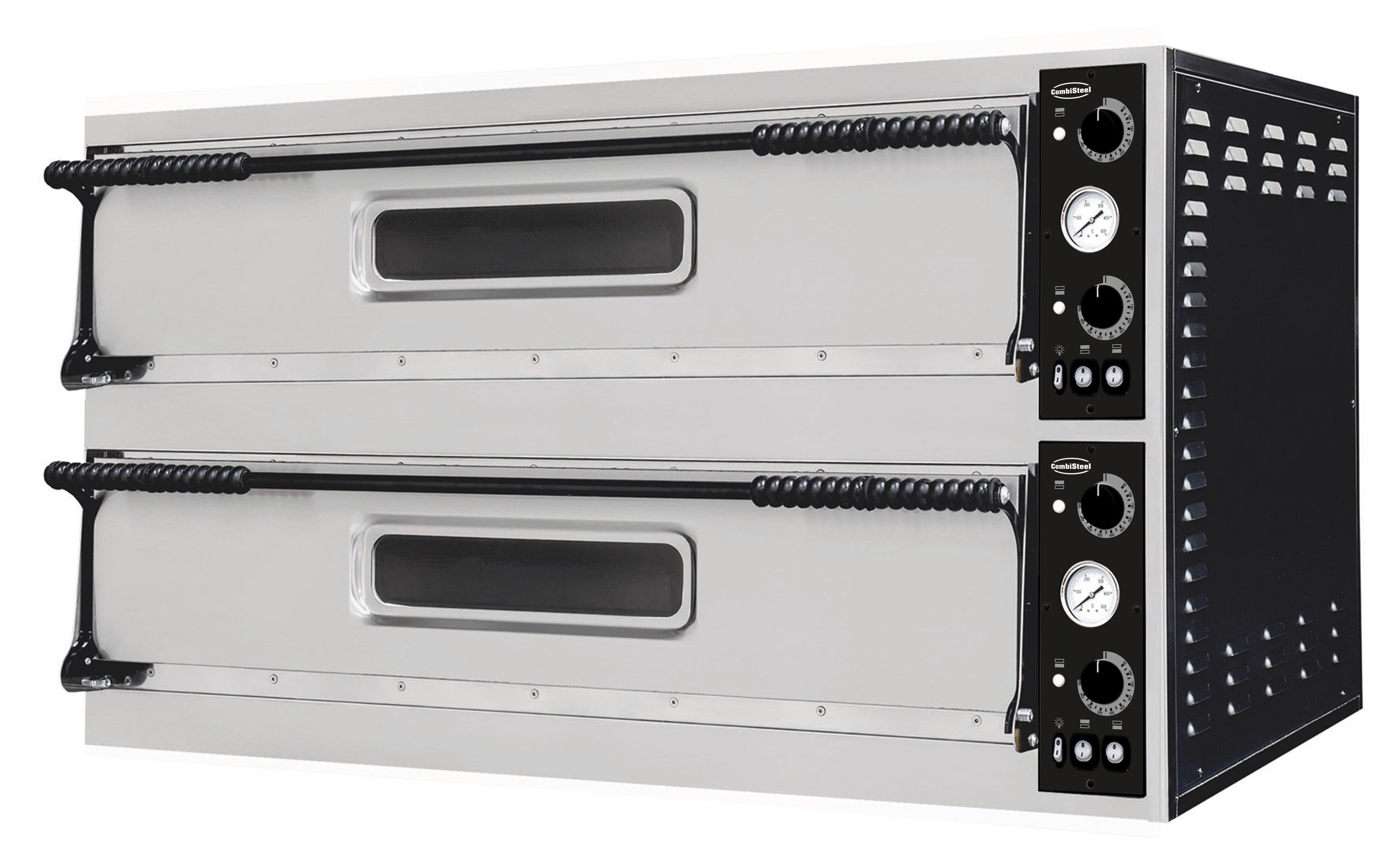 Four à pizza double 2 x 3 Ø 35cm 12 kW Combisteel - vue 2 - Four à pizza électrique double pro CHR - Cuistéo