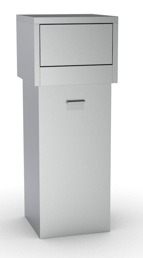 Poubelle en acier inox 80 litres 470x470x1250 mm Combisteel - vue 2 - Table inox avec étagère pro CHR - Cuistéo