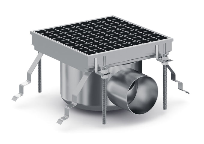 Caniveau de sol 200x200 mm Combisteel - vue 3 - Caniveau de Sol pro CHR - Cuistéo