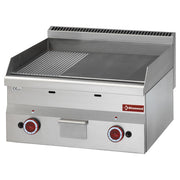 Plaque de cuisson gaz 2/3 lisse 1/3 nervurée - Diamond