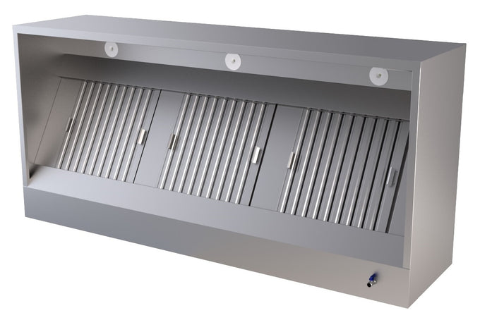 Hotte murale boîte 2000x950mm 3 L Combisteel - vue 4 - Hotte Aspirante pro CHR - Cuistéo