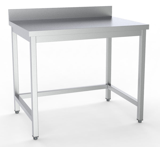 Plan de travail ouvert bord relevé inox 1100x600x900 mm 240 L Combisteel - vue 2 - Table inox avec étagère pro CHR - Cuistéo