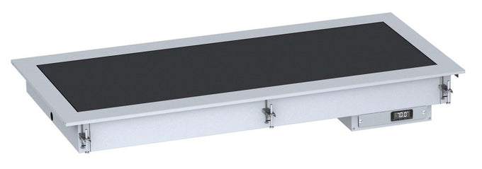 Drop-in plaque chauffante vitrocéramique 2/1 - noir 790x720x147 mm 0.905 kW Combisteel - vue 3 - Plaque Chauffante Vitrocéramique et Induction pro CHR - Cuistéo