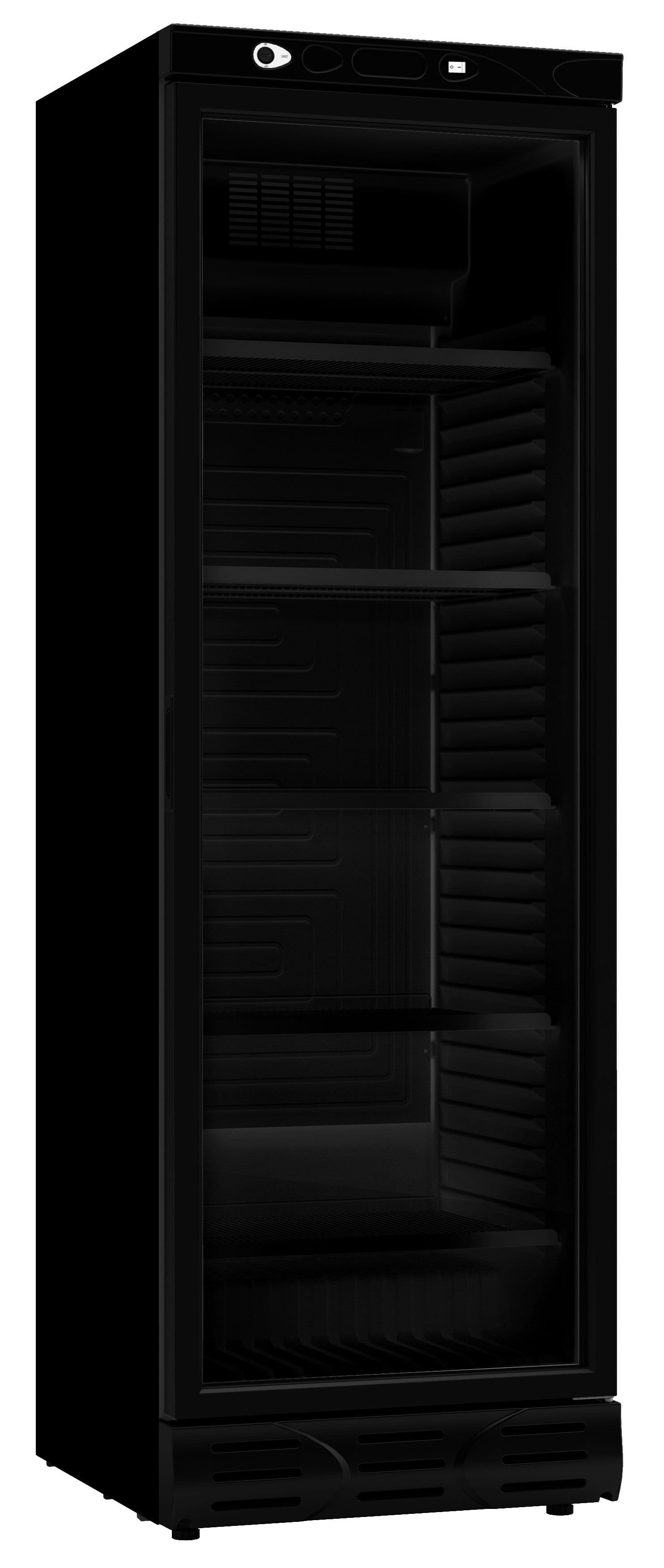 Réfrigérateur professionnel 1 porte vitrée +4°C/+10°C 382L 5 grilles noir 595x650x1850 mm 0.36 kW Combisteel - vue 2 - Armoire réfrigérée positive pro CHR - Cuistéo