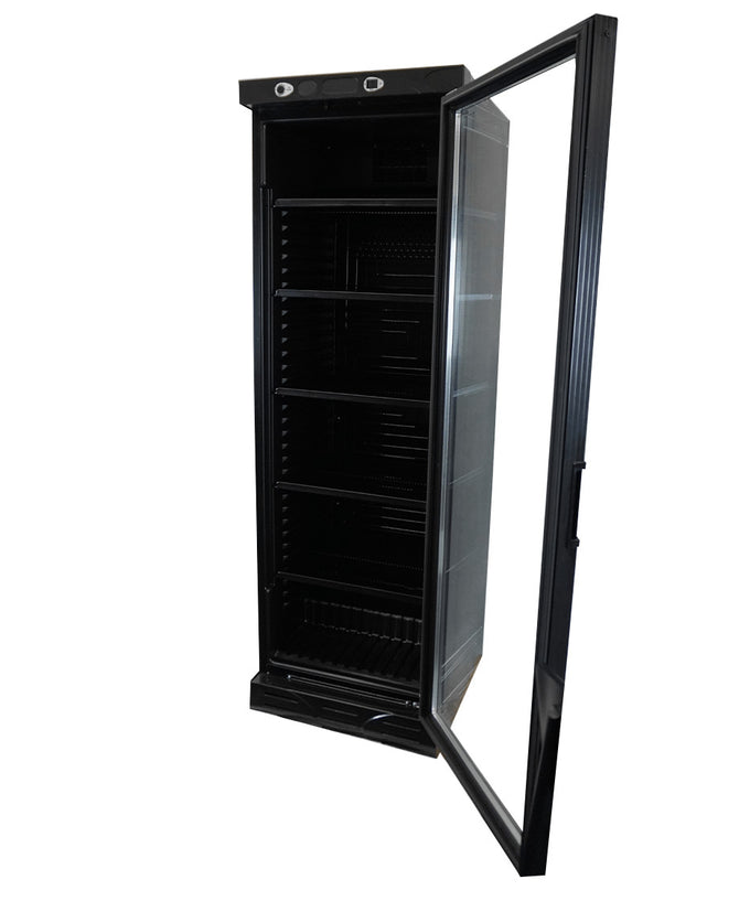 Réfrigérateur professionnel 1 porte vitrée +4°C/+10°C 382L 5 grilles noir 595x650x1850 mm 0.36 kW Combisteel - vue 9 - Armoire réfrigérée positive pro CHR - Cuistéo