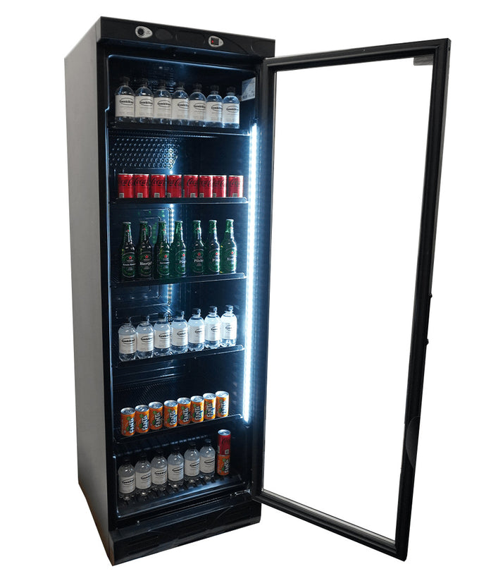 Réfrigérateur professionnel 1 porte vitrée +4°C/+10°C 382L 5 grilles noir 595x650x1850 mm 0.36 kW Combisteel - vue 10 - Armoire réfrigérée positive pro CHR - Cuistéo