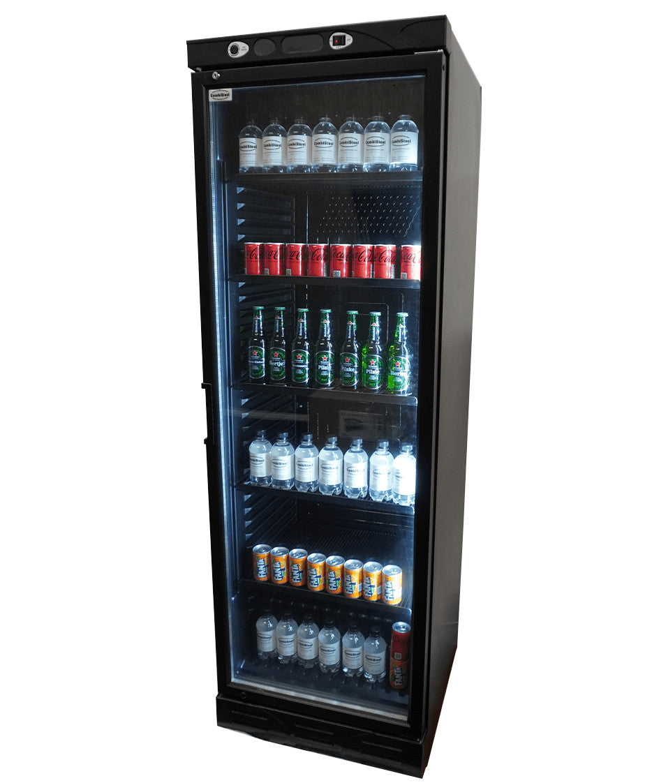 Réfrigérateur professionnel 1 porte vitrée +4°C/+10°C 382L 5 grilles noir 595x650x1850 mm 0.36 kW Combisteel - vue 11 - Armoire réfrigérée positive pro CHR - Cuistéo