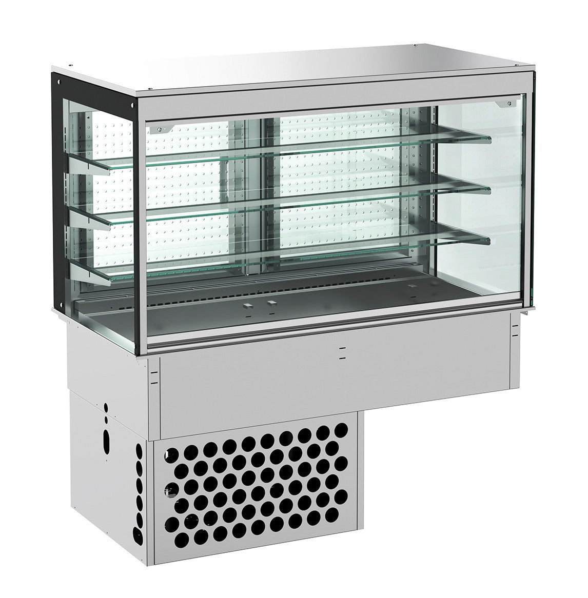Drop-in vitrine cubique réfrigérée - fermé 3/1 1115x720x1430 mm 0.99 kW Combisteel - vue 3 - Vitrine Réfrigérée Drop-In pro CHR - Cuistéo