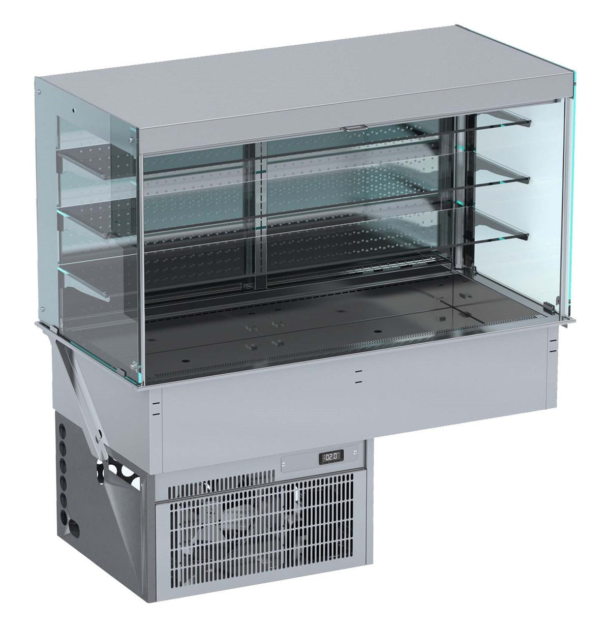 Drop-in vitrine réfrigérée 1440x720x1430 mm 1.09 kW Combisteel - vue 3 - Vitrine Chaude Drop-In pro CHR - Cuistéo