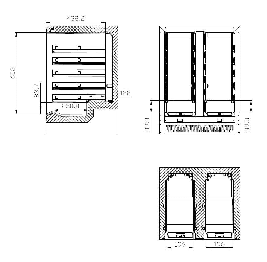 Cave à vin 100l deux portes 595x570x820 mm 0.16 kW Combisteel - vue 8 - Cave à Vin pro CHR - Cuistéo