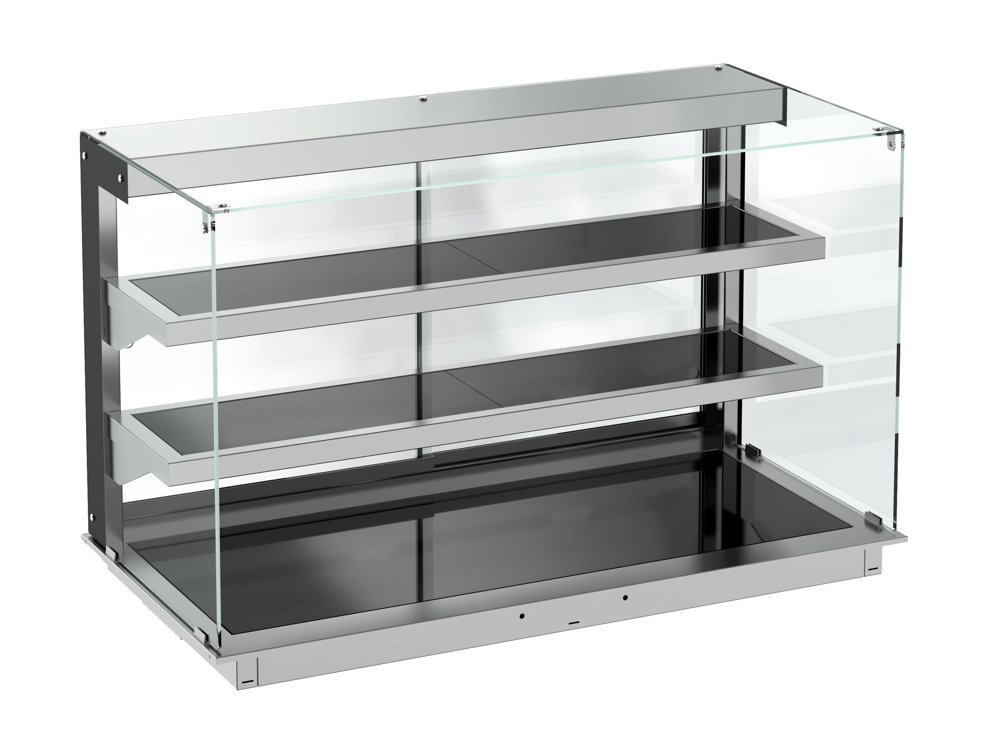 Drop-in vitrine cubique noir chauffante 1765x720x924 mm 6.035 kW Combisteel - vue 3 - Vitrine Chaude Drop-In pro CHR - Cuistéo