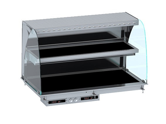 Drop-in vitrine courbée chauffante avec plaque vitro 1440x720x924 mm 4.7 kW Combisteel - vue 3 - Vitrine Chaude Drop-In pro CHR - Cuistéo