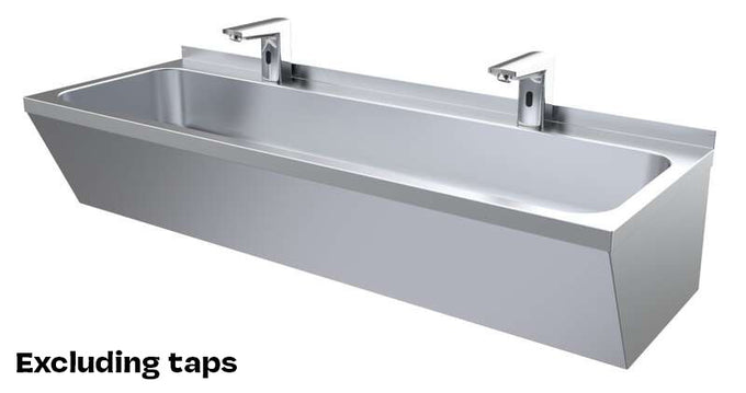 Lavabo double inox 1200x425x165 mm Combisteel - vue 4 - Lave-vaisselle pro CHR - Cuistéo