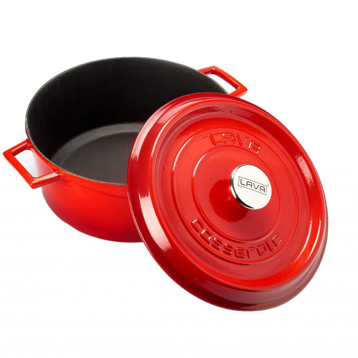 Cocotte en fonte diam 24 rouge 320x250x125 mm 4.49 L Combisteel - vue 2 - Cocottes pro CHR - Cuistéo