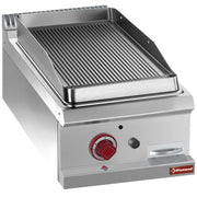 Plaque de cuisson gaz rainurée module 1/2 - Diamond
