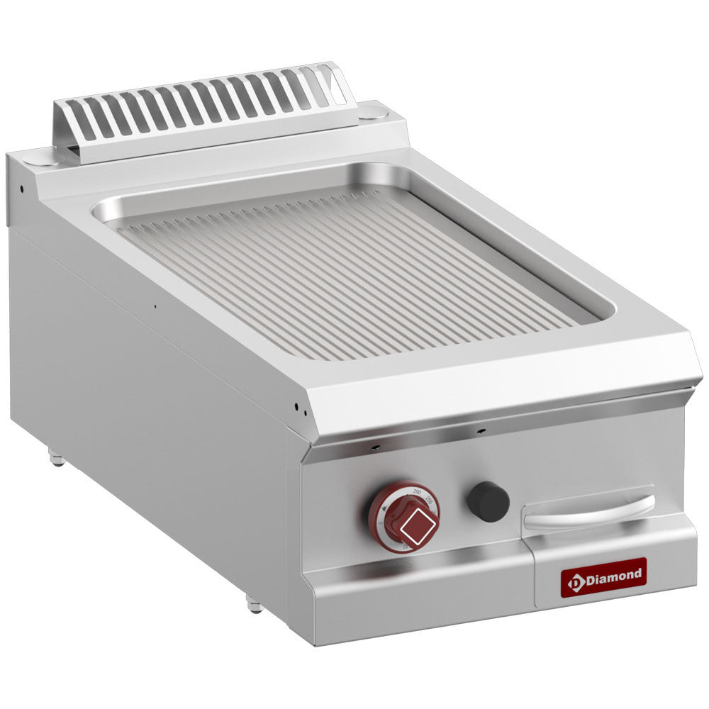 Plaque de cuisson gaz rainurée - module 1/2 - Diamond