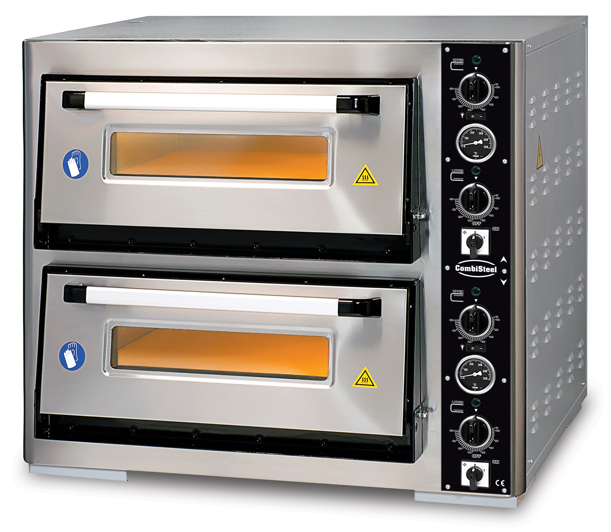 Four à pizza électrique double 2x 6 12 kW Combisteel - vue 2 - Four à pizza électrique double pro CHR - Cuistéo