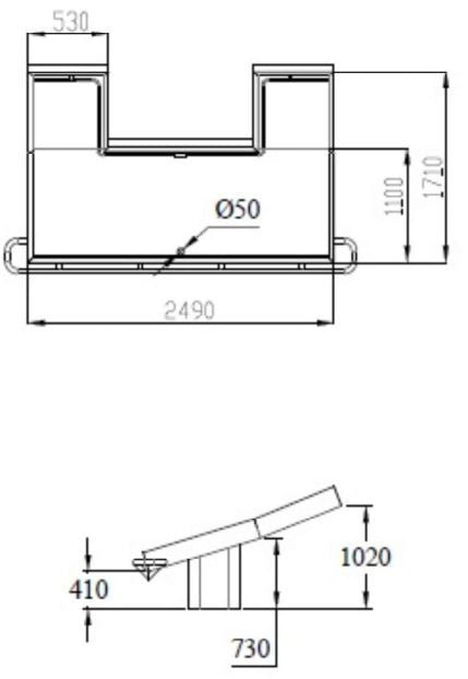Comptoir à poisson en inox 2490x1710x1088 mm Combisteel - vue 4 - Table inox avec étagère pro CHR - Cuistéo