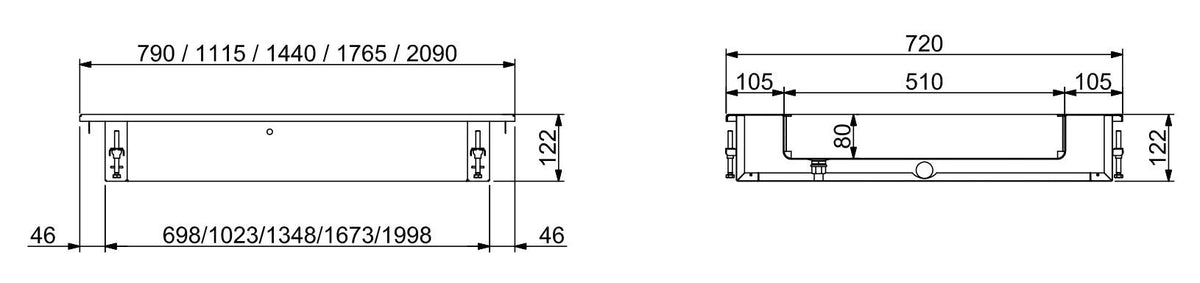 Drop-in bac à glace 5/1 1765x720x122 mm Combisteel - vue 4 - Cuve Réfrigérée Drop-In pro CHR - Cuistéo