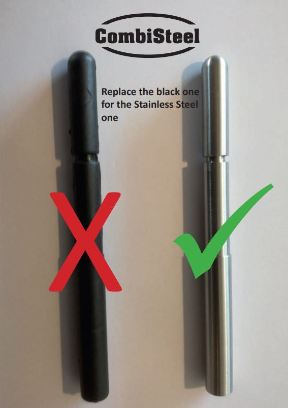 Barre de pression en inox relative aux verrouillage des chambres froides positif / negatif lors du montage, tige n Combisteel - vue 2 - Accessoire réfrigération pro CHR - Cuistéo